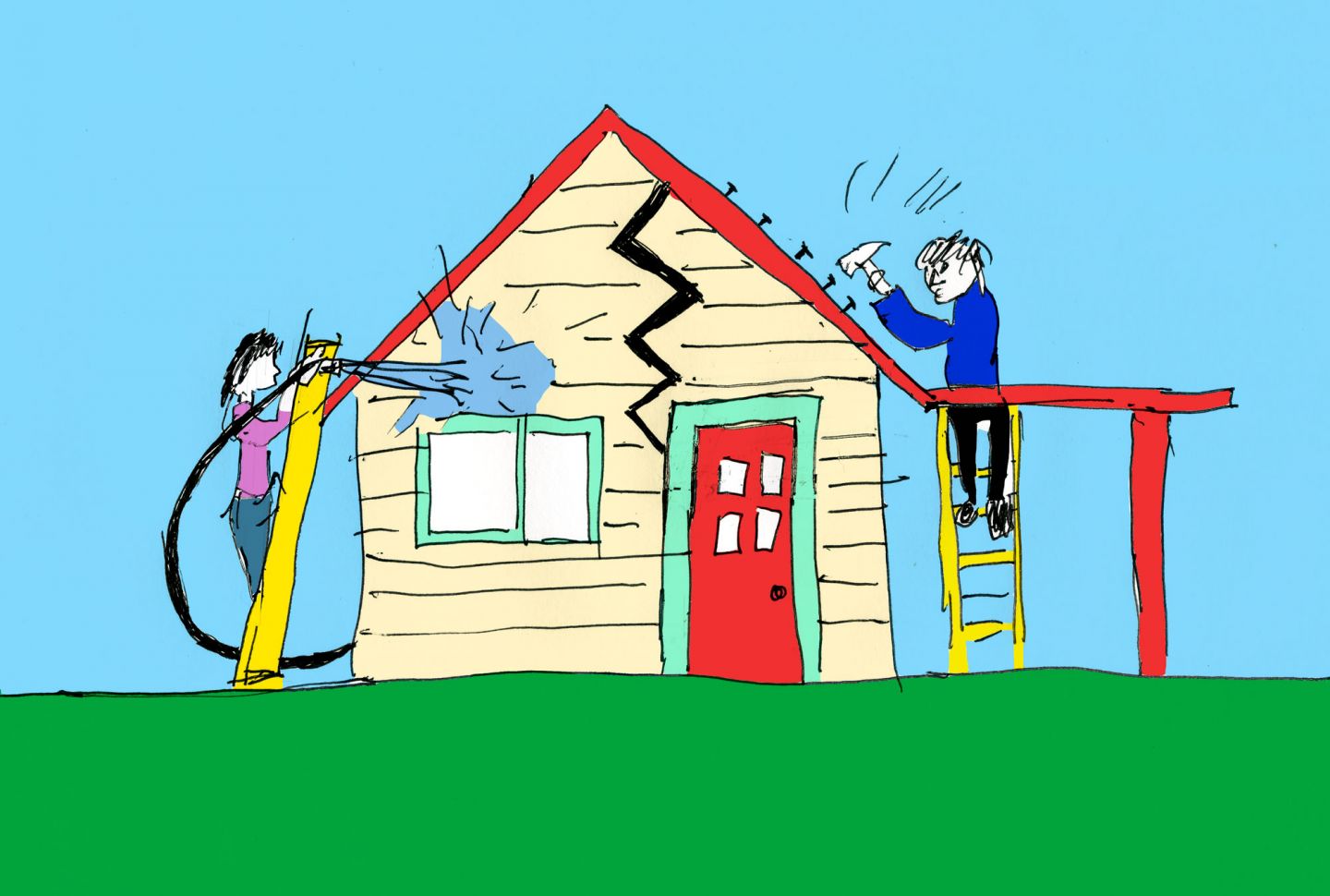 Cartoon Home Maintenance