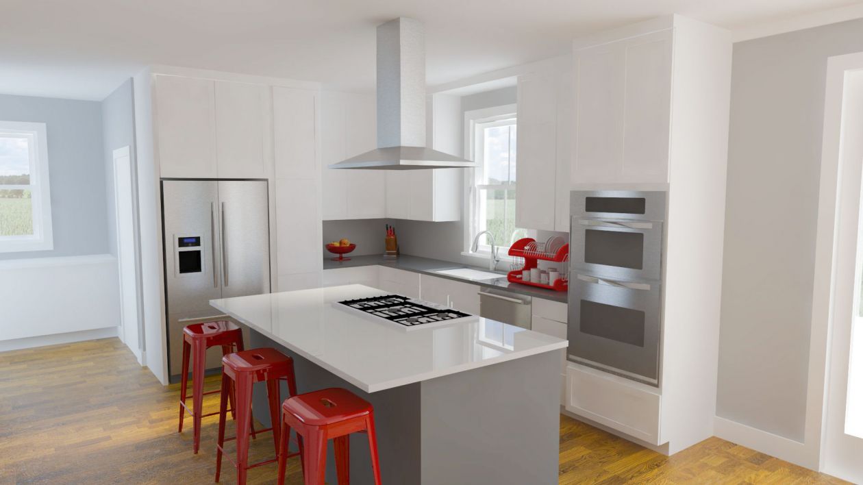 Kitchen Red Stools